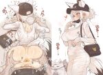  1boy 1girl ahoge alternate_costume alternate_hairstyle animal_ear_fluff animal_ear_piercing animal_ears anus ass backboob bag baseball_cap black_hat black_mask black_shirt blue_nails blush breasts censored clothes_lift commentary covered_nipples crossed_bangs doggystyle dongtan_dress double-parted_bangs dress dress_lift ear_blush extra_ears fox_ears fox_girl fox_tail grabbing_another&#039;s_ass groping hair_between_eyes hair_bun hand_up handbag hat heart hetero highres hololive large_breasts long_sleeves mask mask_pull median_furrow miteiru_(shirakami_fubuki) mouth_mask nail_polish navel no_panties paid_reward_available parted_lips penis pentagram pov sex sex_from_behind shirakami_fubuki shiroi_yoru shirt short_hair shoulder_blades simple_background single_hair_bun skin_tight sleeves_past_wrists sound_effects spread_anus surgical_mask tail tail_through_clothes vaginal veins veiny_arms virtual_youtuber white_background white_dress white_hair 