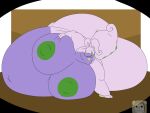 2025 anthro areola artist_logo artist_name belly big_areola big_belly big_breasts big_butt big_nipples breasts butt colored digital_media_(artwork) eyeoflucario female flat_colors generation_6_pokemon goodra green_areola green_eyes green_nipples hi_res huge_areola huge_belly huge_breasts huge_butt huge_nipples hyper hyper_belly hyper_breasts hyper_butt logo lying morbidly_obese morbidly_obese_anthro morbidly_obese_female navel nintendo nipples obese obese_anthro obese_female on_side open_mouth open_smile overweight overweight_anthro overweight_female pokemon pokemon_(species) purple_body purple_ears purple_mouth purple_tail purple_tongue smile solo tail text thick_tail tongue