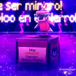ambiguous_gender artist_name avian bird dancing detailed_background electronics eyewear eyewear_on_head feral hi_res jukebox karaoke logo microsoft minecraft mojang parrot parrot_(minecraft) sign singing solo spotlight spotlight_beam standing sunglasses sunglasses_on_head text unavailable_at_source weonvago xbox_game_studios