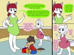  anthro clothing comic dialogue english_text hair kammypup_(artist) mammal red_hair speech_bubble text young 