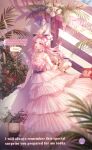  1girl artist_request bag birthday black_bow black_choker bow brown_eyes candle chain character_name choker collarbone colorful_cake_tower_(shining_nikki) copyright_name cupcake dress english_text fire floating_clothes floating_hair flower food food-themed_hair_ornament forehead frilled_dress frills garland_(decoration) gown hair_bow hair_bun hair_ornament handbag hanging_plant happy heart heart-shaped_bag heart_choker heart_print highres holding holding_bag indoors lantern large_bow light_blush light_particles logo long_dress long_hair looking_at_viewer nikki_(nikki) nikki_(series) official_art open_mouth palm_leaf pink_bag pink_bow pink_dress pink_flower pink_hair rose second-party_source shining_nikki single_side_bun sleeveless sleeveless_dress smile solo sprinkles stairs teeth upper_teeth_only very_long_hair waist_bow walking wavy_hair white_flower white_rose 