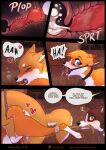 aki_(rukifox) animal_genitalia animal_penis ball_gag bdsm blue_eyes bodily_fluids bondage bound canid canine canine_genitalia canine_penis canis cervical_contact comic cum cum_in_uterus cum_in_vagina cum_inside dialogue doggystyle domestic_dog dominant dominant_male english_text female female_feral feral feral_on_feral fox from_behind_position fur gag genital_fluids genitals group hi_res internal knot knotted_penis knotting male male_feral mammal open_mouth orange_body orange_fur penetration penis questionable_consent raised_tail red_fox rukifox sex shiba_inu spike_(rukifox) spitz submissive submissive_female tail tail_tied tape text tongue true_fox uterus vaginal vaginal_penetration yui_(rukifox)