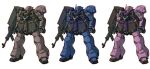  assault_rifle beam_rifle cable color_variation colored_lineart commentary_request energy_gun geara_doga geara_doga_(rezin_schnyder_custom) geara_zulu geara_zulu_angelo_sauper_custom gun gundam gundam_unicorn machinery mecha mecha_focus mobile_suit neo_zeon one-eyed rifle robot science_fiction tessaku_ro weapon 