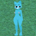 anthro anxietyfilledfluf cartoon_network domestic_cat fangs felid feline felis female mammal nicole_watterson simple_background solo teeth the_amazing_world_of_gumball