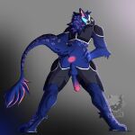 1:1 absurd_res angry anthro anus balls bent_over butt genitals hi_res looking_at_viewer looking_back machine male nebby_the_protogen penis presenting presenting_hindquarters protogen raspberry_fruit_fox solo spread_butt spread_legs spreading