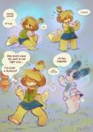 accessory animal_crossing anthro balls bear blouse blush bodily_fluids bottomwear bow_panties bow_ribbon bow_underwear butt butterfly_net canid canine canis clothed clothing collared_shirt dialogue domestic_dog dotty_(animal_crossing) dress dripping dripping_pussy embarrased_horny embarrassed english_text excited exhibitionism female genitals gesture grass hair_accessory hi_res isabelle_(animal_crossing) lagomorph leporid male mammal net nintendo no_underwear panken panties panties_down partially_clothed penis pink_clothing pink_panties pink_underwear plant polo_shirt profanity rabbit shih_tzu shirt skirt sparkles speech_bubble sweat tail tail_motion tailwag teddy_(animal_crossing) text thought_bubble topwear toy_dog tree underwear underwear_down vest waving