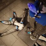1:1 3d_(artwork) 4k absurd_res animal_genitalia animal_penis anthro anthro_on_anthro arms_tied ball_crush ball_gag ball_squeeze balls bdsm biped black_body black_boots black_clothing black_footwear black_fur black_shoes blender_(artwork) blender_cycles blinthefox blue_body blue_fur blue_penis bodily_fluids bondage boot_on_balls boot_on_penis boots bottomwear bound canid canine canine_genitalia canine_penis canis claws clothed clothing cock_and_ball_torture crush cum cum_dripping_from_penis cum_on_penis depth_of_field digital_media_(artwork) dominant dragonplayer dragonplayer_(character) duo erection feet flat_balls foot_crush foot_fetish foot_on_balls foot_on_penis foot_play footwear fox fur gag gagged genital_fluids genital_torture genitals grey_body grey_fur hair hi_res hindpaw inside jacket jex jexouium knot leather leather_boots leather_clothing leather_footwear leather_jacket leather_topwear legs_tied legwear male male/male mammal multicolored_body nude on_ground open_mouth orgasm pain pants paws penis penis_squeeze reflection restraints rexouium sex shoes shoes_on slim slim_anthro slim_male slim_sub smile standing standing_on_balls submissive submissive_male tail topwear torture trampling white_body white_fur