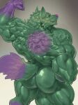 absurd_res anthro back_muscles backsack balls biceps big_balls big_butt big_muscles biped butt canid canine canis claws closed_smile deltoids digital_media_(artwork) finger_claws fingers flexing flexing_bicep fur genitals gloves_(marking) goo_creature green_body green_eyes green_fur hi_res huge_balls huge_muscles humanoid_hands kolligo looking_at_viewer looking_back looking_back_at_viewer male male_anthro mammal markings mouth_closed multicolored_body multicolored_fur muscular muscular_anthro muscular_male nude nude_anthro nude_male oldshep pecs portrait purple_body purple_claws purple_finger_claws purple_fur purple_hands purple_nose purple_sclera purple_tail purple_teeth rear_view shaded simple_background smile smiling_at_viewer solo standing tail teeth three-quarter_portrait translucent translucent_body triceps two_tone_body two_tone_fur two_tone_tail wolf