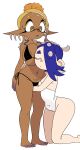 big_breasts bikini breast_squish breasts cephalopod clothing duo female female/female frye_(splatoon) hi_res huge_breasts humanoid humanoid_pointy_ears inkling marine mollusk nintendo nipple_outline nipple_slip not_furry octarian octoling one-piece_swimsuit pointy_ears pseudo_hair shiver_(splatoon) simple_background snaggle_tooth splatoon squish swimwear tentacle_hair tentacles two-piece_swimsuit white_background yuta_agc