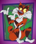 2025 3_toes 4_fingers adventures_from_the_book_of_virtues alternate_version_at_paywall anthro arm_tuft belly bent_legs biped black_eyebrows black_nose black_stripes bobcat butt butt_from_the_front casual_nudity cheek_tuft chest_tuft chin_tuft colored curvy_figure digital_drawing_(artwork) digital_media_(artwork) eyebrows facial_tuft feet felid feline fingers flat_colors fluffy fluffy_chest fur gavanzude glance gloves_(marking) head_tuft hi_res humanoid_heel knees_up leg_markings lines_drawn looking_at_viewer lynx male mammal markings nude open_mouth orange_body orange_fur paws pbs pecs pinup plantigrade pose raised_tail scut_tail short_tail shoulder_tuft signature silly sitting small_tail smile smiling_at_viewer socks_(marking) socrates_the_bobcat solo striped_body striped_fur striped_markings striped_tail stripes tail tail_markings thick_eyebrows toes toony tuft whiskers white_belly white_body white_feet white_fur white_hands wide_hips yellow_sclera