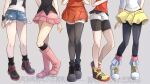  5girls artist_name bike_shorts black_boots black_pantyhose black_shorts black_socks black_thighhighs boots commentary_request dawn_(pokemon) denim denim_shorts dress highres hilda_(pokemon) legs lower_body may_(pokemon) multiple_girls pantyhose pantyhose_under_shorts pink_boots pink_skirt pokemon pokemon_bw pokemon_bw2 pokemon_dppt pokemon_oras pokemon_xy red_shirt red_skirt rosa_(pokemon) serena_(pokemon) shirt short_shorts shorts shorts_under_shorts skirt socks thighhighs twitter_username vest watermark white_shorts yellow_shorts yomogi_(black-elf) zettai_ryouiki 