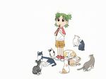  animal artist_request cat highres koiwai_yotsuba quad_tails raglan_sleeves solo too_many too_many_cats wallpaper yotsubato! 