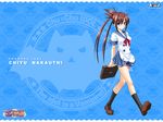  artist_request brown_hair chu_x_chu_idol long_hair nakauchi_chiyu school_uniform solo wallpaper 