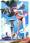  4boys 6+girls amate_yuzuriha aqua_eyes artesia_som_deikun beach beach_umbrella beard bikini black_hair blonde_hair blue_eyes blue_sky breasts brother_and_sister brown_hair challia_bull char_aznable closed_mouth cloud comoli_harcourt conch_(gundam) dark-skinned_female dark_skin day double_bun dress facial_hair forehead green_hair gundam gundam_gquuuuuux hair_bun haro hat highres holding horizon if_they_mated jetpack kikeroga_(gquuuuuux) lalah_sune long_hair mask mecha mobile_armor multiple_boys multiple_girls mustache nyaan_(gundam_gquuuuuux) ocean outdoors red_hair robot sand sayla_mass science_fiction shirouzu_(gundam) short_hair siblings sky smile sodon_(gquuuuuux) spacecraft sunglasses swimsuit taiga_hiroyuki umbrella water xavier_olivette zeon 