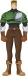  1boy anime_coloring armor bandaged_arm bandages belt boots breastplate brown_boots brown_gloves brown_pants clenched_hands closed_mouth full_body gloves green_shirt kizetsu_yuusha_to_ansatsu_hime long_sleeves looking_at_viewer official_art pants sano_takao shirt shirt_under_shirt short_hair simple_background solo standing toto_(kizetsu_yuusha) transparent_background very_short_hair 