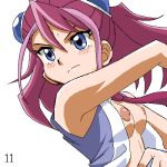  1girl gomatarou_(pixiv196136) hiiragi_yuzu nipples pink_hair purple_eyes yu-gi-oh! yuu-gi-ou yuu-gi-ou_arc-v 