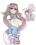  1girl breasts d.va_(overwatch) female large_breasts lucio_(overwatch) maniacpaint overwatch 
