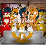 animal_humanoid anthro archie_comics big_breasts black_hair black_nose blue_eyes bra breasts brown_body canid canine clothed clothing digital_creature digital_media_(artwork) domestic_cat echidna eulipotyphlan felid feline felis female fox fur furniture green_eyes group hair hi_res honey_the_cat humanoid larger_female li_moon lynx male male/female mammal marine_the_raccoon mastermochikun meme miles_prower monotreme nicole_the_lynx panties piper_perri_surrounded procyonid raccoon sega sitting size_difference smaller_male smile sofa sonic_adventure sonic_the_fighters sonic_the_hedgehog_(archie) sonic_the_hedgehog_(comics) sonic_the_hedgehog_(series) tail tikal_the_echidna underwear weebmochi69 white_bra white_clothing white_panties white_underwear yaboiskywardmochi1998 yellow_body yellow_fur