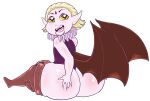 alpha_channel big_butt blonde_hair boots butt butt_grab clothing collar desbjust duke_roderick_(desbjust) fangs footwear forehead_gem frilly frilly_collar full-length_portrait gem hair hand_on_butt hi_res humanoid leotard lips looking_at_viewer male membrane_(anatomy) membranous_wings pale_skin pointy_ears portrait shoes short_stack solo teeth thick_bottom_lip vampire wings yellow_eyes