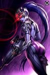  1girl ass female kuroi-tsuki overwatch purple_hair solo widowmaker_(overwatch) 