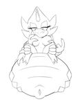  2016 4_arms abdomen alien anthro arthropod big_breasts breasts digital_media_(artwork) fan_character female horn huge_breasts humanoid insect multi_arm multi_limb nipples nude pussy ravnic solo sonic_(series) 