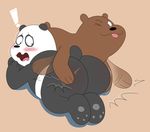  ! bear big_butt blush butt cartoon_network grizzly_(character) jerseydevil mammal panda panda_(character) spanking tongue tongue_out we_bare_bears 