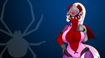  2016 anthro breasts chilly_pepper cleavage clothed clothing dragon equine fan_character hair horn hybrid kloudmutt mammal my_little_pony overwatch solo video_games white_hair widowmaker_(overwatch) wings 