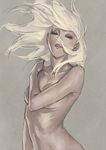  covering covering_breasts mana30row nude original solo white_hair 