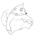 alec8ter anthro bedroom_eyes collar disney ear_piercing female flat_chested half-closed_eyes honey_(zootopia) honey_badger looking_at_viewer mammal monochrome mustelid nude piercing pussy_juice seductive shock_collar sitting solo spread_legs spreading zootopia 