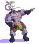  abs alcohol animal_genitalia anthro antlers arm_hair armpits bdsm beer belly beverage biceps big_penis blush body_hair bulge cervine chest_hair clothed clothing cup deer fluffmonster_(artist) food hair hi_res hooves horn huge_penis humanoid_penis hyper hyper_muscles low_res male mammal manly mature_male muscular muscular_male nipples pecs penis pointing raindeer simple_background solo standing thick_penis thong topless underwear vein veiny_penis white_eyes white_hair 