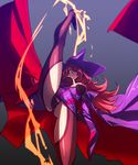  black_sclera blazblue blazblue:_central_fiction breasts energy hair_over_one_eye hat kicking konoe_a_mercury large_breasts leg_up legs long_hair long_legs looking_at_viewer one_leg_raised panties pink_hair solo standing_on_one_leg thick_thighs thighs thong underwear witch_hat yellow_eyes 