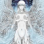  breasts cephalon_suda female hologram kidou_senkan_nadesico misumaru_yurika nipple nude pussy solo uncensored warframe white_hair 
