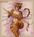 absurd_res anthro breasts clothing dreamworks felid female fur hi_res kung_fu_panda mammal master_tigress orange_body pantherine solo tail tiger twaykoncita