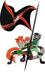  anthro blood canine flag fox gonein10seconds mammal raccoon redpanda riley shelby soldier sylvia 