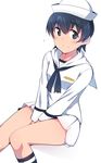  blue_eyes blush em girls_und_panzer sailor_uniform short_hair smile 