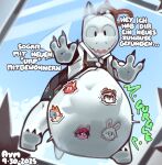 2025 2_horns 3_fingers 3_toes against_surface all_fours ambiguous_anthro ambiguous_gender ambiguous_pred anthro anthro_pred artist_name aymbord aymbord_(character) barefoot belly belly_on_glass belly_squish big_belly biped black_claws black_horn bloated bodily_noises burping character_request claws clothed clothed_ambiguous clothed_anthro clothing dated dialogue dialogue_with_sound_effects digestion digestion_noises digital_media_(artwork) dragon dripping_text ellipsis english_description english_text european_mythology feet finger_claws fingers food food_on_head foot_on_glass fully_inside german_text glass_ceiling green_text group gurgle_(sound_effect) hands_on_glass head_horn hi_res holidays horn huge_belly inside interrupted_speech lederhosen light lighting looking_at_viewer looking_down looking_down_at_viewer low-angle_view male_(lore) monotone_arms monotone_belly monotone_body monotone_face monotone_tail motion_lines multiple_prey mythological_creature mythological_scalie mythology oktoberfest on_glass on_glass_surface onomatopoeia open_mouth open_smile pretzel_(food) rumbling_stomach scalie shaded smile smiling_at_viewer smooth_horn soft_shading soft_vore solo_focus sound_effects spread_legs spreading squish sticker stickers_on_belly stickers_on_body tail talking_to_viewer text toe_claws toes translated trio under_surface_view unseen_prey vore vore_invitation western_dragon white_arms white_belly white_body white_face white_feet white_hands white_tail white_text worm&#039;s-eye_view