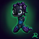  anthro bdsm bondage bound costume fizz_(lol) gimp_suit league_of_legends male marine radasus rubber solo video_games 