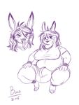  blush boo3 breasts bulge clothing ed_bunny hyper intersex invalid_tag overweight shorts tongue 
