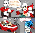  ! &lt;3 ? ?! animated_skeleton bed blush bone clothing comic dialogue english_text female food human imminent_sex ketchup male mammal not_furry nsfwshamecave papyrus_(undertale) protagonist_(undertale) sans_(undertale) skeleton sweat text undead undertale video_games 