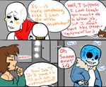  animated_skeleton blush bone caught clothing comic dialogue english_text female human male mammal not_furry nsfwshamecave papyrus_(undertale) protagonist_(undertale) sans_(undertale) skeleton suggestive sweat text undead undertale video_games 