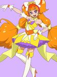  3boys amanogawa_kirara animated animated_gif ass assisted_exposure blush boots breasts character_request commentary_request cum cum_on_body cum_on_upper_body cure_twinkle dress dress_pull earrings embarrassed facial gloves go!_princess_precure gradient_hair hetero jewelry long_hair magical_girl multicolored_hair multiple_boys muramura_hito navel nipples nude orange_hair precure purple_eyes simple_background solo_focus thigh_boots thighhighs very_long_hair 