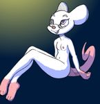  akunim albino anthro bald barefoot bottom_heavy breasts buckteeth eyewear feet female glasses mammal mouse nipples nude olga_hulhova pink_eyes rodent sketch slim small_breasts smile solo teeth thick_tail 