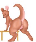  anus breasts butt disney exwolf85 female kanga kangaroo looking_at_viewer looking_back mammal marsupial nipples presenting pussy raised_tail simple_background standing white_background winnie_the_pooh_(franchise) 