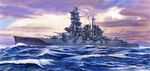  cannon imperial_japanese_navy japanese_flag kikumon koizumi_kazuaki_production kongou_(battleship) military military_vehicle no_humans ocean seaplane ship turret warship watercraft 