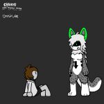 anthro breasts brown_hair changed:_the_greater_edition changed_(video_game) clothing coat concept_art felid female fur fusion glowing glowing_ears glowing_eyes goo_creature grey_body grey_fur hair highlights_(coloring) human larger_female latex leopard_(changed) lin_(changed) liquid_latex long_hair long_tail machine_girl male mammal melted_skin mouthless omni-vee on_ground pantherine prototype_(changed) signature size_difference snow_leopard standing symbol tail topwear white_body white_clothing white_coat white_fur white_hair white_skin white_topwear