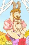  asgore_dreemurr caprine flower goat mammal plant rawrrarr size_difference toriel undertale video_games 