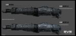  artist_name black_border border caldari_state_(eve_online) capital_ship_(eve_online) combat_ship_(eve_online) commentary copyright_logo copyright_name dated dreadnought_(eve_online) english_commentary english_text eve_online glowing grey_background grey_theme highres kaalakiota_corporation_(eve_online) logo military_vehicle no_humans phoenix_(eve_online) realistic science_fiction spacecraft spacecraft_turret vankaiser vehicle_focus 