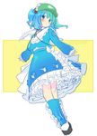  bad_id bad_twitter_id blue_eyes blue_footwear blue_hair blush boots collar dress dress_shirt frill_trim frilled_boots frilled_shirt_collar frilled_skirt frilled_sleeves frills hair_bobbles hair_ornament hat kawashiro_nitori key long_sleeves looking_at_viewer petticoat pocket shirt short_hair skirt skirt_set solo tori_(otori) touhou twintails twitter_username two_side_up white_shirt 