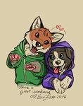  &lt;3 2016 canine clothing cute dog eosfoxx fox hoodie mammal tongue tongue_out 