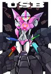  80s arcee autobot blush borezet insignia mecha multiple_boys no_humans oldschool robot sexually_suggestive solo_focus transformers usb 